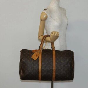 LOUIS VUITTON Monogram Keepall 50 Boston Bag M41426 LV Auth 145408